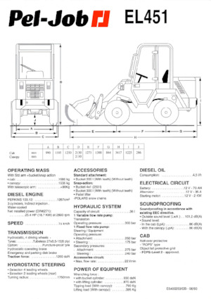 Колісні навантажувачі Pel-Job EL 451