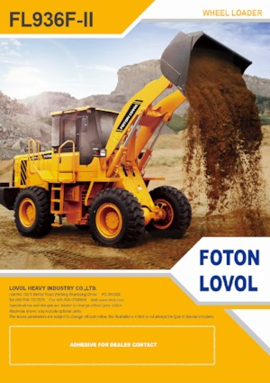Колісні навантажувачі Foton Lovol FL936F-II
