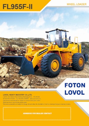 Колісні навантажувачі Foton Lovol FL955F-II