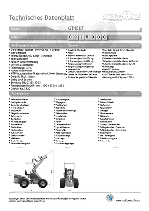 Колісні навантажувачі Multione GT 45 D