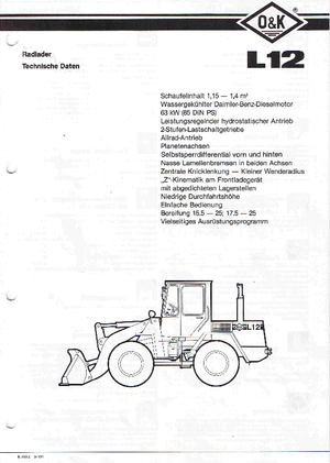 Колісні навантажувачі O&K L 12