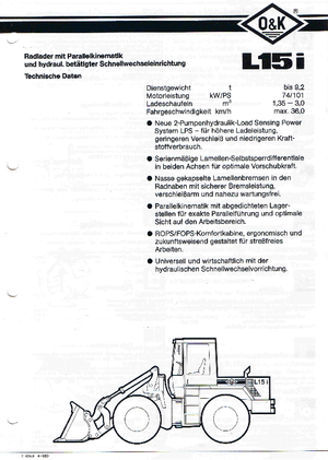Колісні навантажувачі O&K L 15 i