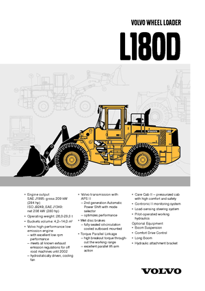 Колісні навантажувачі Volvo L180D