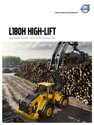 Колісні навантажувачі Volvo L180H High-Lift