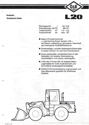 Колісні навантажувачі O&K L 20