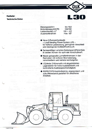 Колісні навантажувачі O&K L 30