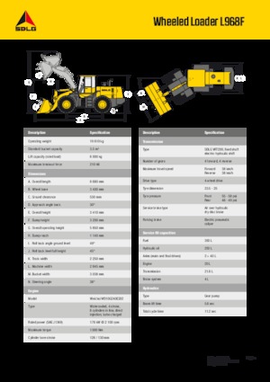 Колісні навантажувачі SDLG L968F