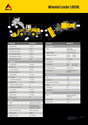 Колісні навантажувачі SDLG LG938L