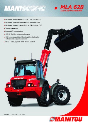 Колісні навантажувачі Manitou MLA 628 TW LS PS