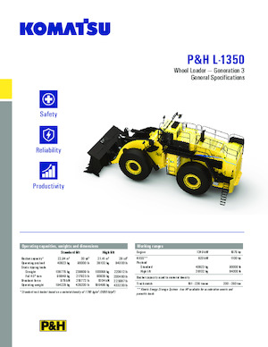 Колісні навантажувачі Komatsu P&H L-1350