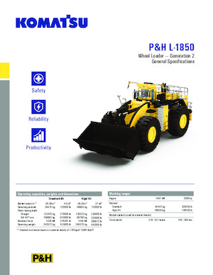 Колісні навантажувачі Komatsu P&H L-1850