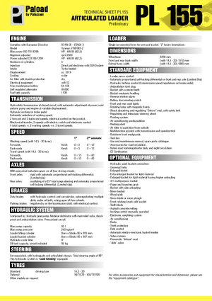 Колісні навантажувачі Palazzani PL 155 XL
