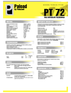 Колісні навантажувачі Palazzani PT 72