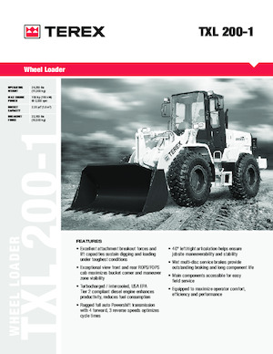 Колісні навантажувачі Terex TXL 200-1