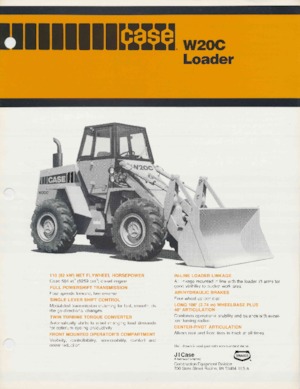 Колісні навантажувачі Case W20C