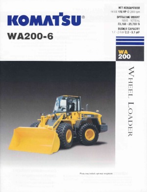 Колісні навантажувачі Komatsu WA 200-6