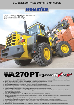 Колісні навантажувачі Komatsu WA270PT active Plus