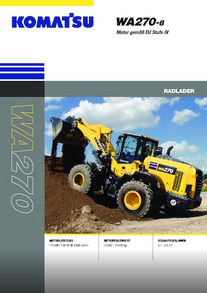 Колісні навантажувачі Komatsu WA270-8E0