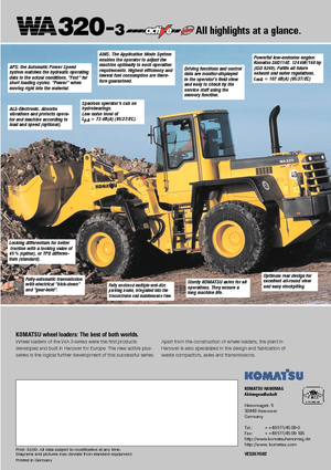 Колісні навантажувачі Komatsu WA320-3 active Plus