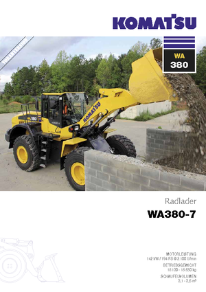 Колісні навантажувачі Komatsu WA380-7