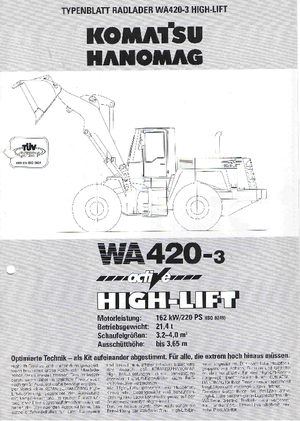 Колісні навантажувачі Komatsu WA420