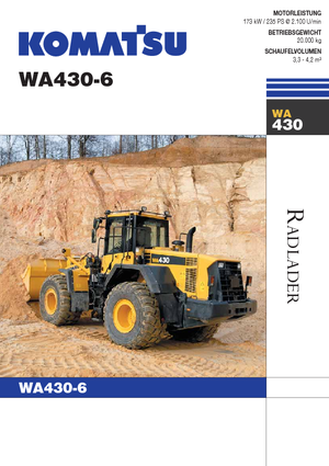 Колісні навантажувачі Komatsu WA430-6E0