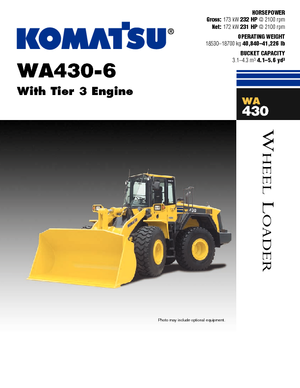 Колісні навантажувачі Komatsu WA430-6E0