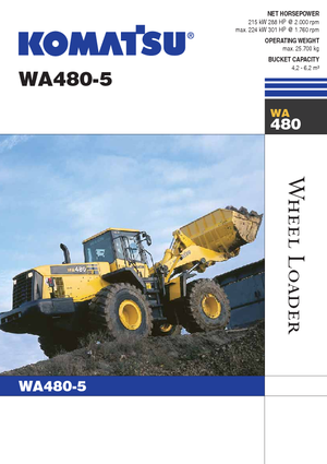 Колісні навантажувачі Komatsu WA480-5