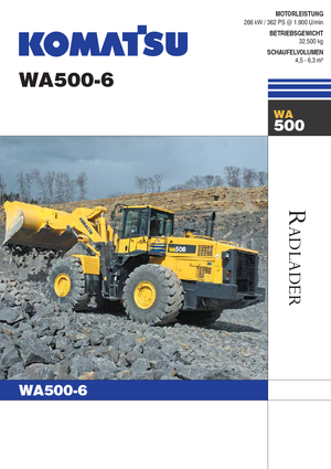 Колісні навантажувачі Komatsu WA500-6