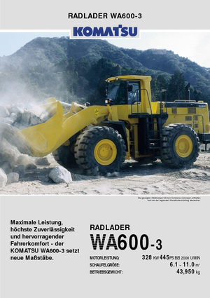 Колісні навантажувачі Komatsu WA600-3