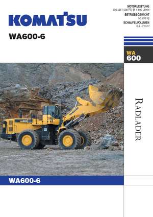 Колісні навантажувачі Komatsu WA600-6
