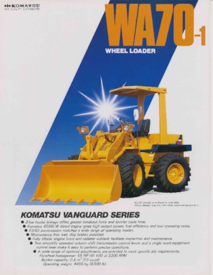 Колісні навантажувачі Komatsu WA 70-1