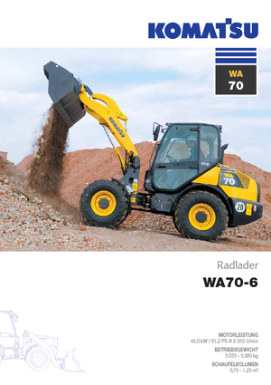 Колісні навантажувачі Komatsu WA70-6