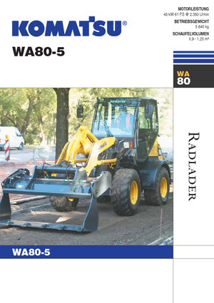 Колісні навантажувачі Komatsu WA80-5