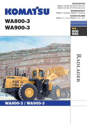 Колісні навантажувачі Komatsu WA900-3
