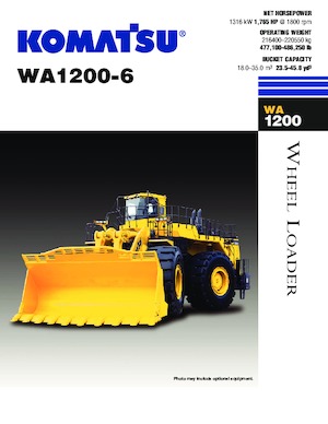 Колісні навантажувачі Komatsu WA1200-6