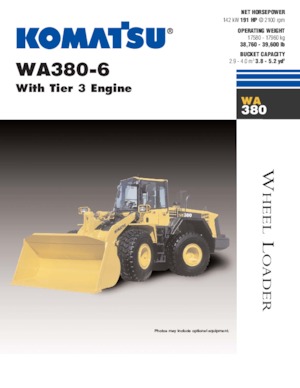 Колісні навантажувачі Komatsu WA380-6