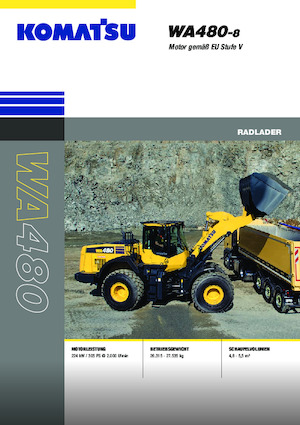 Колісні навантажувачі Komatsu WA480-8E0