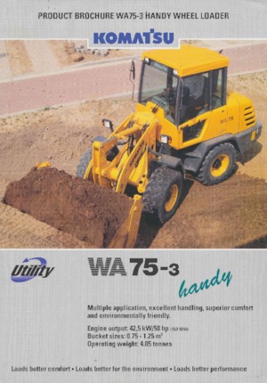 Колісні навантажувачі Komatsu WA75-3