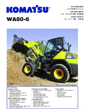 Колісні навантажувачі Komatsu WA80-6