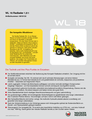 Колісні навантажувачі Wacker Neuson WL 18
