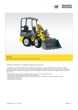 Колісні навантажувачі Wacker Neuson WL 18