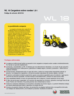 Колісні навантажувачі Wacker Neuson WL 18