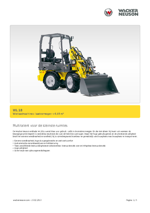 Колісні навантажувачі Wacker Neuson WL 18