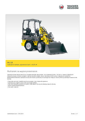Колісні навантажувачі Wacker Neuson WL 18