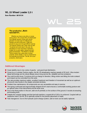 Колісні навантажувачі Wacker Neuson WL25