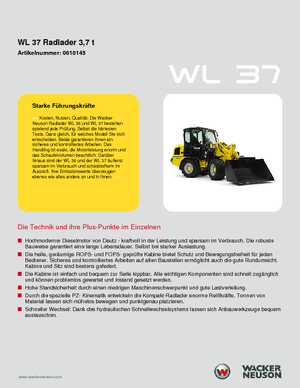 Колісні навантажувачі Wacker Neuson WL 37
