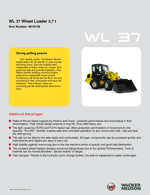 Колісні навантажувачі Wacker Neuson WL 37
