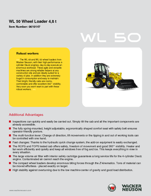 Колісні навантажувачі Wacker Neuson WL 50