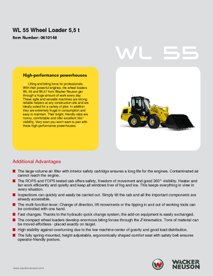 Колісні навантажувачі Wacker Neuson WL 55